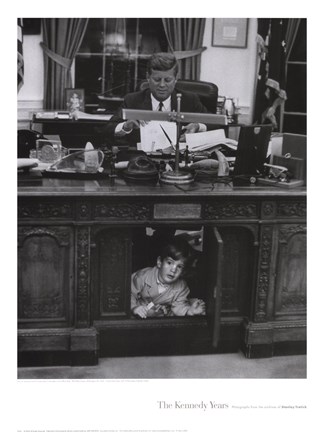 Framed Jfk And John Jr, 1963 Print