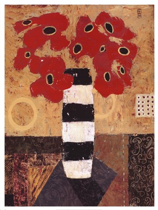 Framed Red Latitudes Print