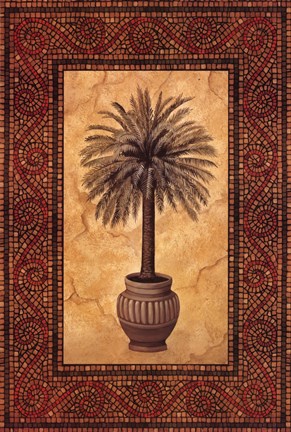 Framed Palm Mosaic II Print
