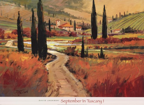 Framed September In Tuscany I Print