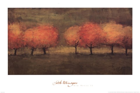 Framed Red Trees II Print