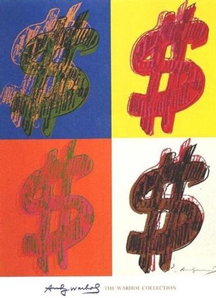 Framed Quadrant $, 1982 Print