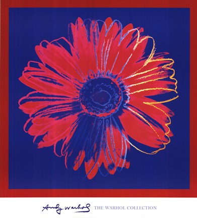 Framed Daisy, c. 1982 (blue and red) Print