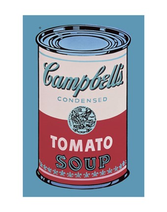 Framed Campbell&#39;s Soup Can, 1965 (pink &amp; red) Print