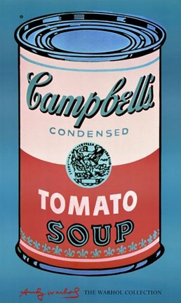 Framed Campbell&#39;s Soup Can, 1965 (pink &amp; red) Print