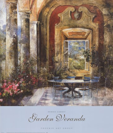 Framed Garden Veranda Print