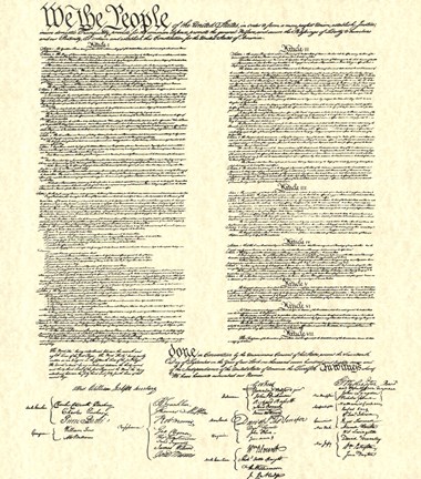 Framed Constitution (Document) Print