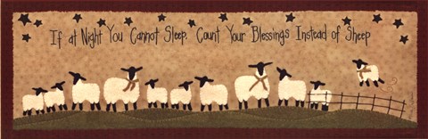 Framed Count Your Blessings Not Your Sheep Print