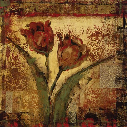 Framed Floral Song V Print