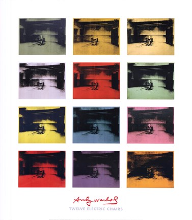 Framed Twelve Electric Chairs, 1964/65 Print