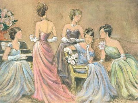 Framed Elegant Tea I Print