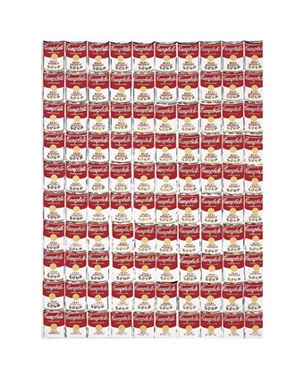 Framed One Hundred Cans, 1962 Print