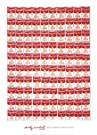 Framed One Hundred Cans, 1962 Print