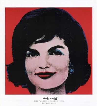 Framed Jackie, 1964 (Red Background) Print