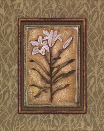 Framed Peaceful Flowers II - Mini Print