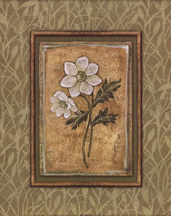 Framed Peaceful Flowers III - Mini Print