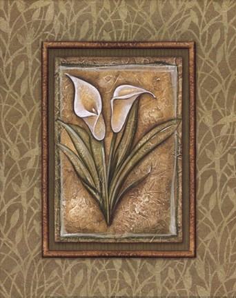 Framed Peaceful Flowers IV - Mini Print