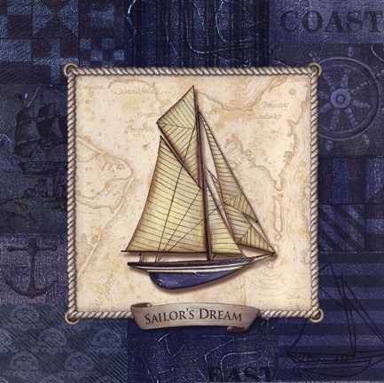 Framed Sailing III Print