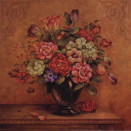 Framed Harmony With Reds II - Petite Print