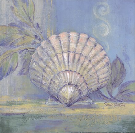 Framed Tranquil Seashell IV Print