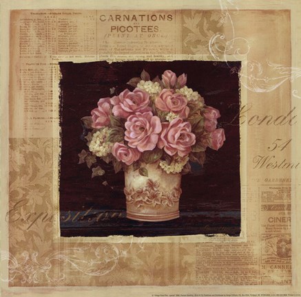 Framed Vintage Rose Pink - Special Print