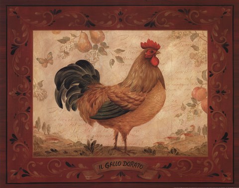 Framed Gallo Dorato Print