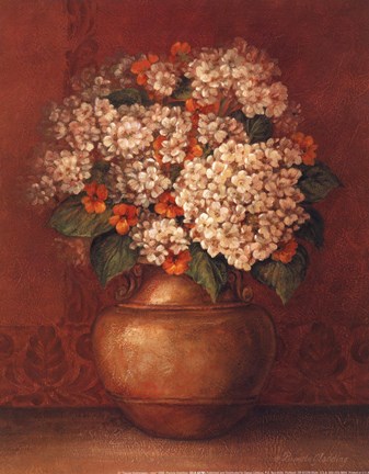 Framed Tuscan Hydrangeas - Mini Print