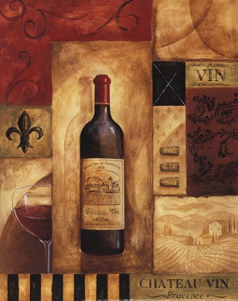 Framed Chateau Vin - Petite Print