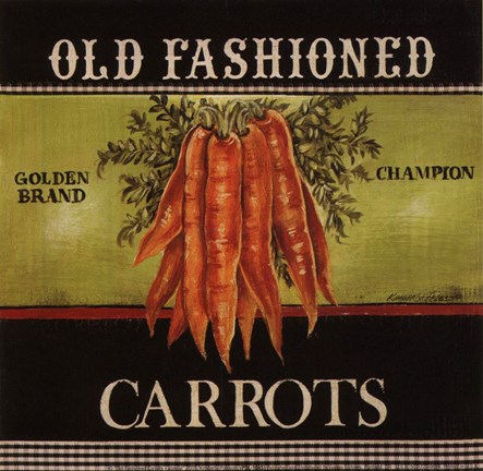 Framed Old Fashioned Carrots - Special Print