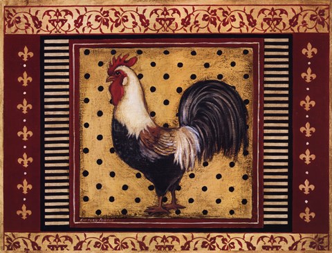 Framed Provence Rooster II Print