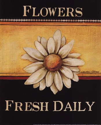 Framed Flowers Fresh Daily - Mini Print