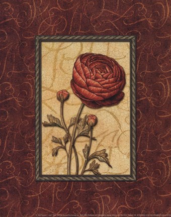 Framed Red Passion I - Mini Print