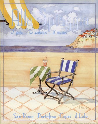 Framed Alla Spiaggia - Mini Print