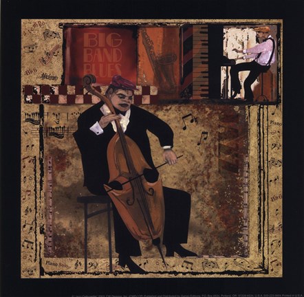 Framed Jazz Cello - Petite Print
