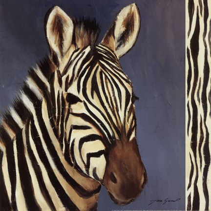 Framed Exotic Zebra - Mini Print