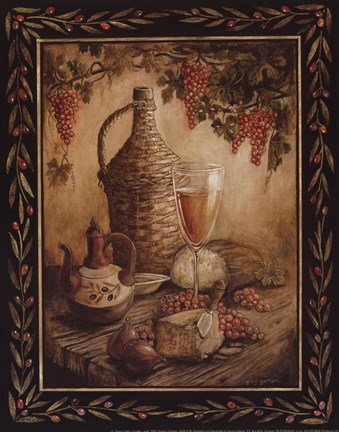 Framed Tuscan Table - Orvieto - Mini Print