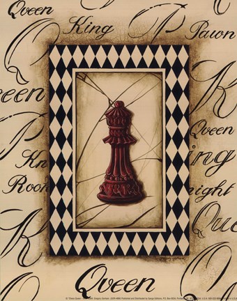 Framed Chess Queen - Mini Print