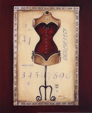 Framed Taille De Robe I - Mini Print