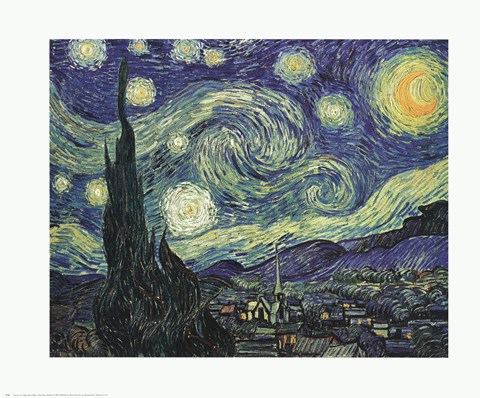 Framed Starry Night Print