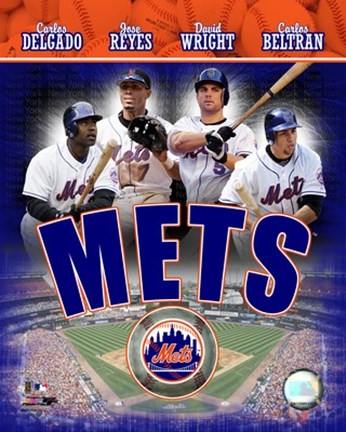Framed 2007 - Mets Big 4 Hitters Print