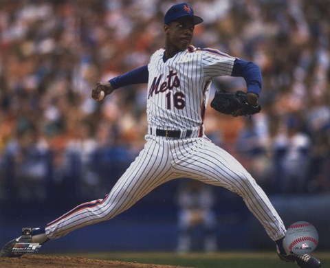 Framed Dwight Gooden - 1988 Action Print