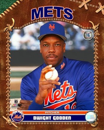 Framed Dwight Gooden - 2007 Vintage Studio Plus Print