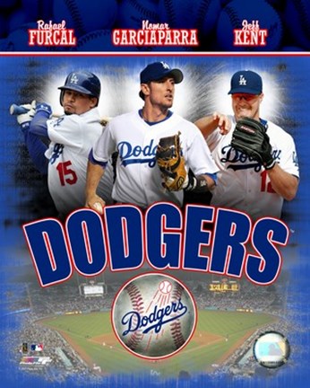 Framed 2007 - Dodgers Big 3 Hitters Composite Print