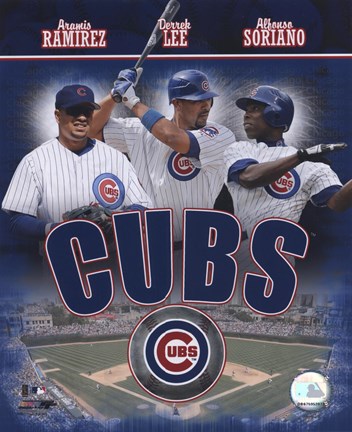 Framed 2007 - Cubs Big 3 Hitters Print