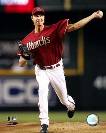 Framed Randy Johnson - 2007 Pitching Action Print