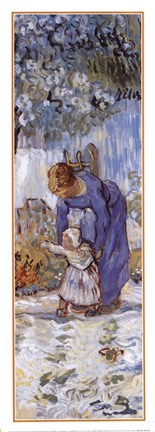 Framed First Steps (after Millet, detail), c.1890 Print