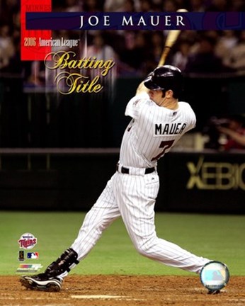 Framed Joe Mauer - 2006 A.L. Batting Title Print
