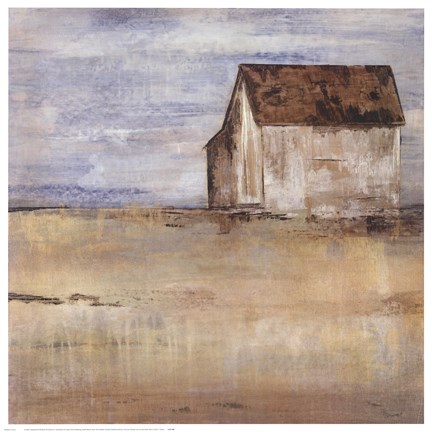 Framed Barn &amp; Field I Print