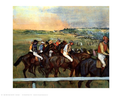 Framed Racehorses Print