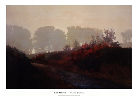 Framed Red Hedge Print